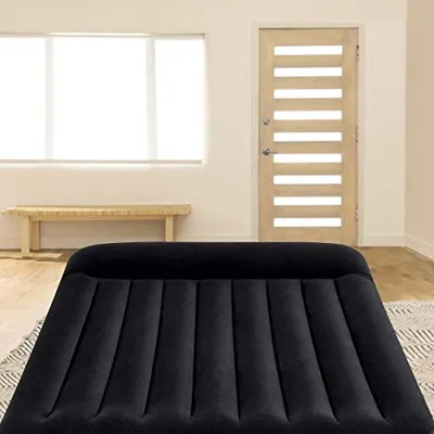 Produktbild von Intex Luftmatratze Pillow Rest Classic Fiber-TECH Queen, schwarz, PVC, 152x203x25 cm, für 2 Personen (bis 136 kg), Innen- & Außeneinsatz