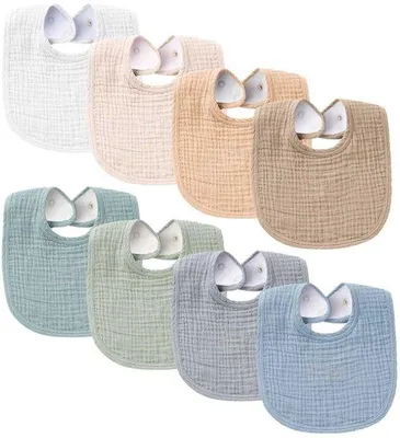 Obrázek produktu pro Lepicí kryty pro miminka, 8 kusů, trojúhelníkové, kryty na suchý zip, unisex, 100 % bavlna, měkké a savé, pro miminka s kýcháním nebo rýmou.