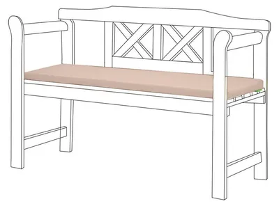 Produktbild von Gartenbankauflage – Wasserabweisendes Bankkissen mit Komfortfüllung – Bequemes Sitzpolster für Garten, Terrasse und Balkon