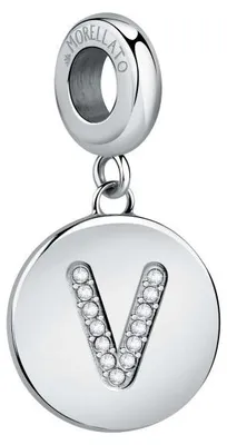 Image de Pendentif en acier lettre "V" Gouttes SCZ1171