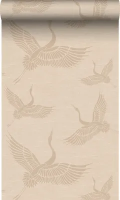 Produktbild von Origin Wallcoverings Tapete Kraniche Beige 53 cm x 10.05 m