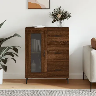 Immagine prodotto di vidaXL Credenza marrone effetto rovere 69,5x34x90 cm materiale a base di legno