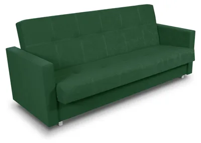Produktbild von Schlafsofa Dave - Sofa mit Schlaffunktion und Bettkasten, Bett, Bettsofa, Schlafcouch (Grün (Suedine 76))