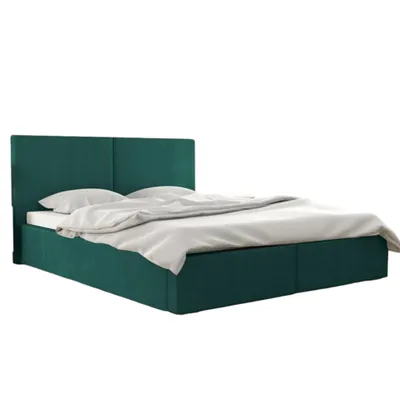 Obrázek produktu pro Čalouněná postel Emmia 180x200 s velkým úložným prostorem, Dvoulůžko s lamelovým roštem. Zelená Velvet. Výrobce ADIDAR
