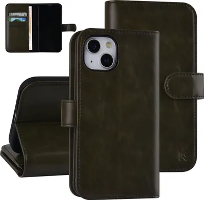 Produktbild von UNIQ Accessory Book type case iPhone 13 & 14 - Card holder - Magnetic closure - Dark Green