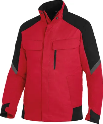 Produktbild von FHB FRANK Arbeitsjacke, rot-schwarz, Gr. 4XL