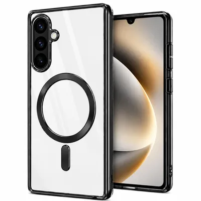 Produktbild von Magnet Handy Hülle passend für Samsung Galaxy A18 | Schutzhülle mit Kameraschutz Tasche Schutz Case | kompatibel mit Magsafe | TPU Silikon Schwarz
