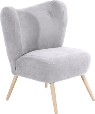 Produktbild von Sessel Kathy Bezug Veloursstoff Buche natur / silber 22645