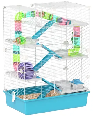 Immagine prodotto di Gabbia per Criceti 6 Livelli 58x36x81 cm con Giochi Azzurra