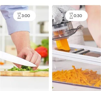 Obrázek produktu pro 3 v 1 kráječ na zeleninu, nerezová ocel, na cibuli, brambory, sýr