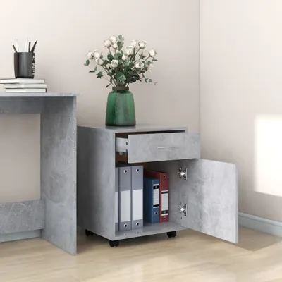 Produktbild von "SALE 2026"Kommoden - Grau Rollschrank Betongrau 45x38x54cm Holzwerkstoff Stabli Möbel9737169