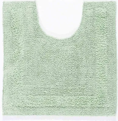 Produktbild von HOMESCAPES WC-Vorleger salbeigrün 50x55 cm aus 100% Baumwolle