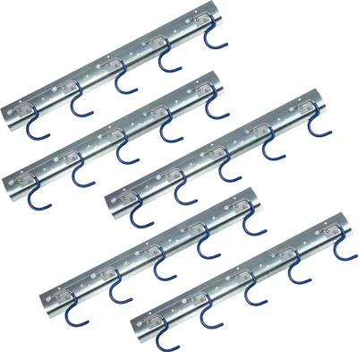 Produktbild von ONVAYA Geräteleiste 50 cm Stahl | Gerätehalter | Wandhalterung | Ordnungsleiste | Aufbewahrung | Werkzeughalter 5 Stück