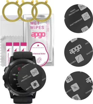 Produktbild von apgo 3 Stück Schutzglas, Matt, kompatibel mit Garmin Fenix 5X Smartwatch, Hybrid 8H, Ersatz für Hartglas, Displayschutzglas, Bildschirmschutz, Displayschutz, kratzfest