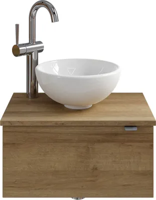 Produktbild von Pelipal Serie 6915 SET-044-016 Waschtisch mit Unterschrank bestehend aus: Keramik-Aufsatzbecken, Waschtischplatte, Waschtischunterschrank