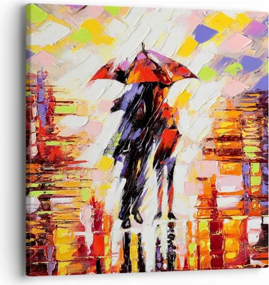 Produktbild von Bild auf Leinwand - Leinwandbild - gehen liebhaber - 40x40cm - Wand Bild - Wanddeko - Wandbilder - Leinwanddruck - Bilder - Kunstdruck - Wanddekoration - Leinwand bilder - Wandkunst - AC40x40-3527