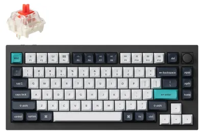 Zdjęcie produktu dla Keychron Q1 Max, Przewodowy i Bezprzewodowy, USB + RF Wireless + Bluetooth, Mechaniczna, QWERTY, RGB LED, Czarny