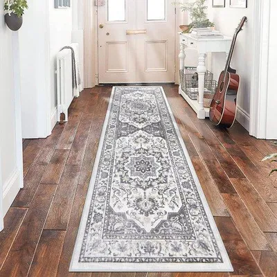 Obrázek produktu pro Protiskuzová podložka pod koberec Famanu, šedá, omyvatelná - 60 x 180 cm