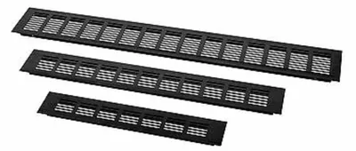 Produktbild von Aluminium Lüftungsgitter Stegblech Belüftungsgitter Belüftung Lüftungsblech 80mm Schwarz 100cm