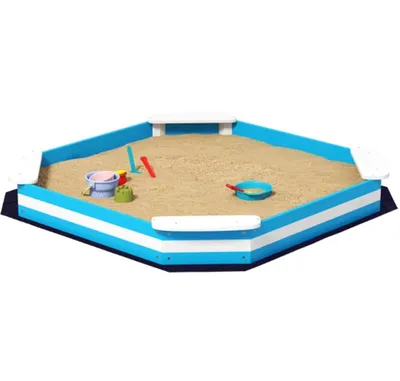 Produktbild von Sandkasten für Kinder, Sandkiste mit 4 Sitzen,bodenlos