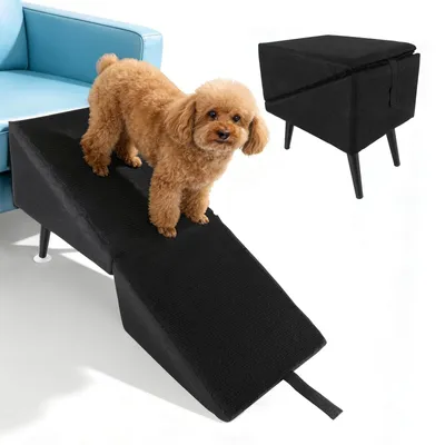 Klappbare Hundetreppe, rutschfest, 74,5×27,5×34 cm, für kleine Hunde