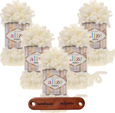 Produktbild von 5 x ALIZE Puffy 62 Cream mit Label