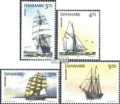 Produktbild von Briefmarken Dänemark 1993 Mi 1057-1060 (kompl.Ausg.) postfrisch Segelschulschiffe