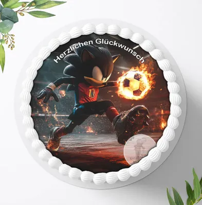 Produktbild von Für die Geburtstags Torte ein Tortenaufleger, Zuckerbild mit dem Motiv: Fußball, Essbares Foto für Torten, Fondant, Ø 20cm, 2210z