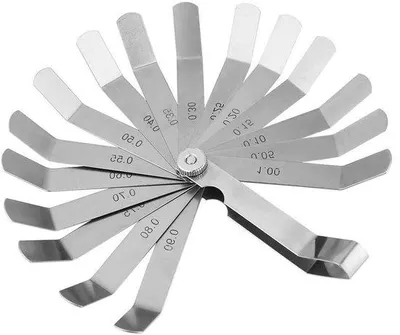Zdjęcie produktu dla Linia pomiarowa typu spleten – wygięta – 005–100 mm – 16 sztuk – stal