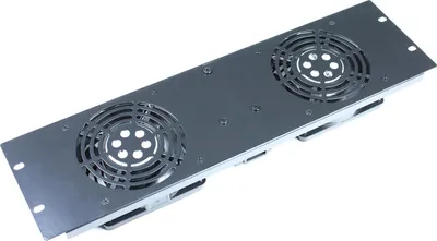 Image de Bloc 2 ventilateurs pour rack et baie de brassage 19'', Hauteur 3U