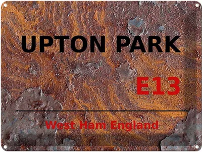 Produktbild von vianmo Blechschild 30x40 cm England West Ham Upton Park E13