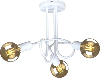 Zdjęcie produktu dla Lampa sufitowa DEZE biała 3xE27x60W metal wym:30x35x35cm IP20 Kaja