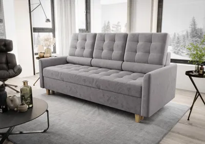 Produktbild von 3-Sitzer Sofa 215 cm Grau Monolith 84 Kongo RBS03