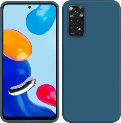 Produktbild von Redmi Note 11 Hülle, Flüssig Silikon Weich Gummi Schutzhülle für Xiaomi Redmi Note 11 / Note 11S Blau