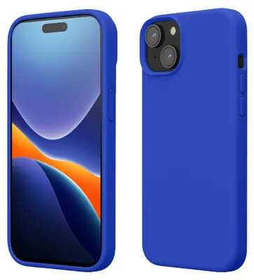 Produktbild von kwmobile Handyhülle für iPhone 15 Plus Hülle, für iPhone 15 Plus Case - Hülle Silikon - kabelloses Laden - Baltik Blau