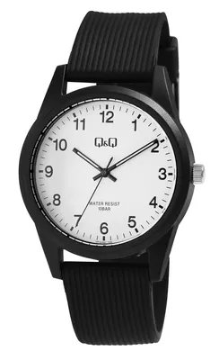 Produktbild von Q&Q Uni Armbanduhr Jugendliche, uni, 10 Bar, Resinband, Geschenk