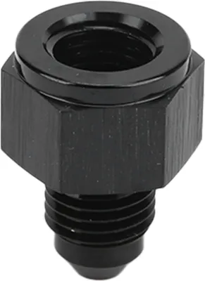 Image de Raccord universel pour limiteur d'huile - 4AN femelle à mâle, adaptateur doux en acier au carbone pour turbos, noir