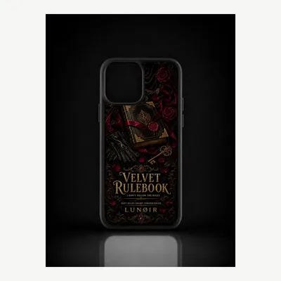 Productafbeelding van iPhone 12 Pro Max hoesje, telefoonhoesje, beschermhoesje, case met fluweelmotief – LUNØIR ©