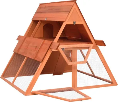 Obrázek produktu pro vidaXL Králíkárna 152x127x109,5 cm z masivního jedlového dřeva