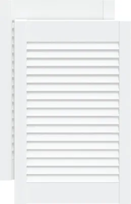 Produktbild von vidaXL Schranktüren Lamellen-Design 2 Stk Weiß 61,5x39,4 cm Massivholz