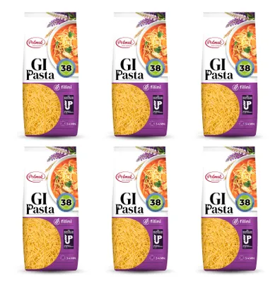 Produktbild von GI Pasta Filini mit niedrigem glykämischen Index für Diabetiker | Hoher Protein- und Ballaststoffgehalt | Wenig Kohlenhydrate und niedriger glykämischer Index (38) | 4 natürliche Zutaten