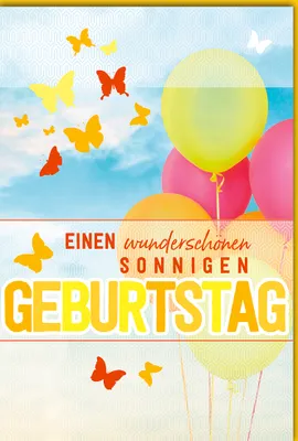 Produktbild von Geburtstag - Glückwunschkarte im Format 11,5 x 17 cm