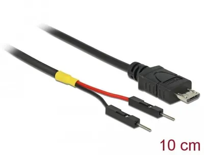 Produktbild von DeLOCK 85406, 0,1 m, Micro-USB B, Schwarz