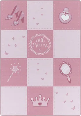 Produktbild von Villa Möbel Plaelle Kinderzimmerteppich, Kinderteppich, 3D Druck, Prinzessin, Farbe:Pink, Grösse:120x170 cm