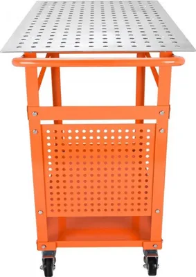 Produktbild von Mobiler Werkbank auf Rollen – Laswerkbank aus Kohlenstoffstahl – 91,4x61cm – 272kg Tragfähigkeit – Mit Aufbewahrung & Werkzeughaken