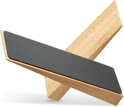 Image de Butée de porte antidérapante en bambou – Lot de 2 cales de porte en bois – Butée de porte robuste avec embout en caoutchouc – Cales de porte adaptées à tous les revêtements de sol – Cales en bois pour tous les types de portes – Butée de porte