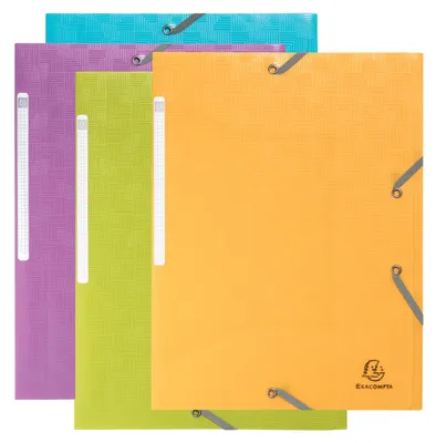 Immagine prodotto di Exacompta, 4 raccoglitori con elastico e 3 linguette, assortiti