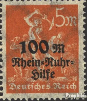 Produktbild von Briefmarken Deutsches Reich 1923 Mi 258III, 1 im Aufdruck kleiner (Feld 44) postfrisch Ruhrhilfe