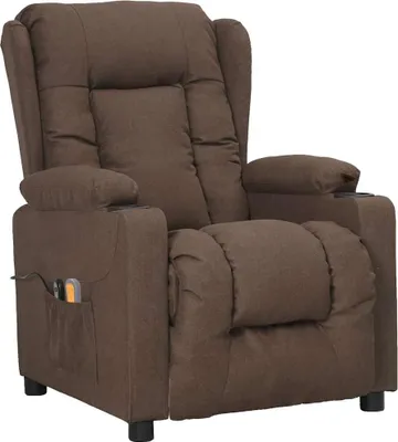 Produktbild von vidaXL Massagesessel Elektrisch Taupe Stoff
