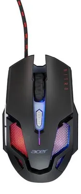Obrázek produktu pro Acer Nitro Gaming NMW200 Black, Pro praváky i leváky, Optický, USB Typ-A, 7200 DPI, Černá
